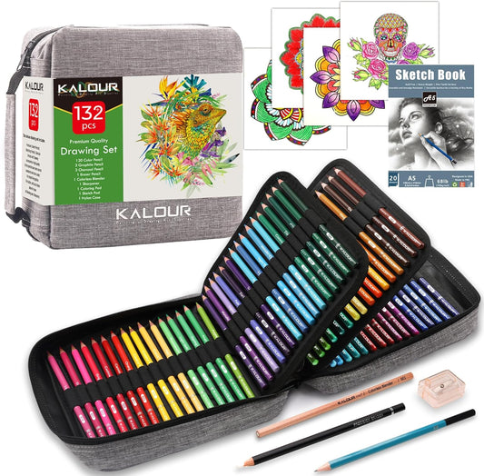 🌈132 PCS Drawing Set - Professional Painting Art Color Pencils🎨